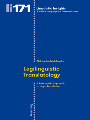 cover image of Legilinguistic Translatology